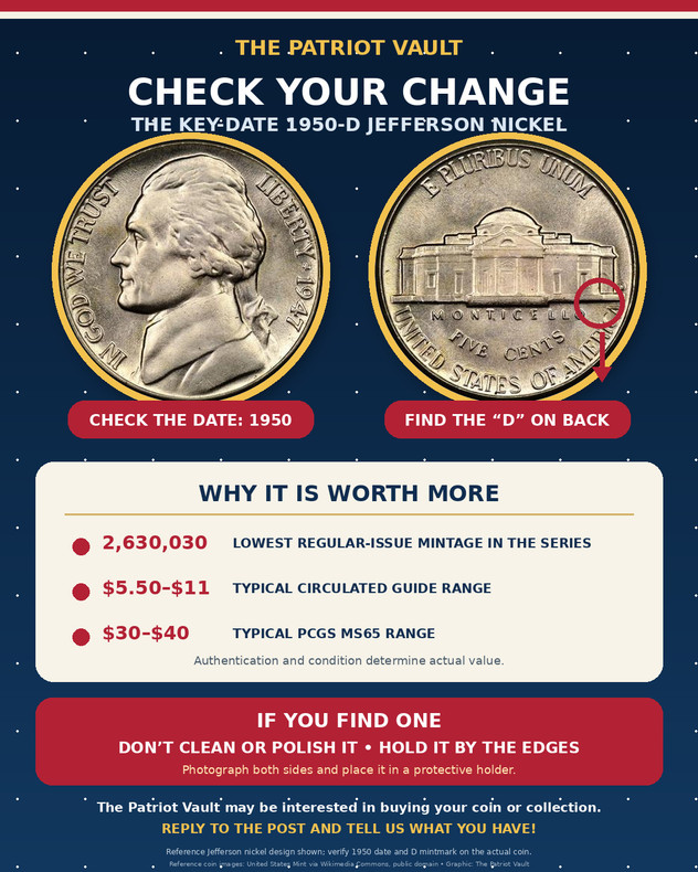 Check Your Change: The Key-Date 1950-D Jefferson Nickel