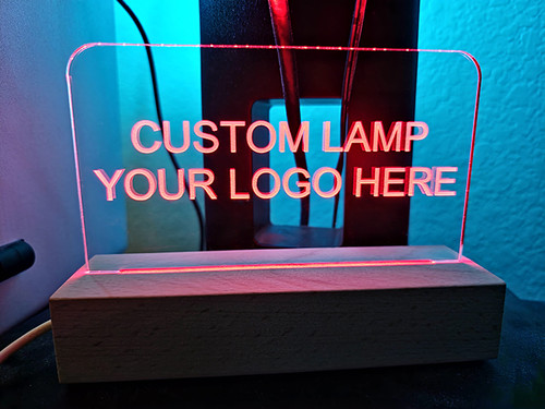 Custom Logo Desk Lamp with RGB Base