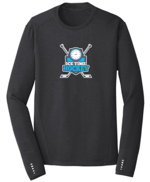 Ice Time Hockey Performance Long Sleeve Crewneck - Blacktop