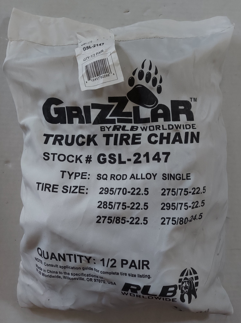 GSL-2147 Alloy Truck Square Rod Tire Chains 295/70-22.5, 275/75