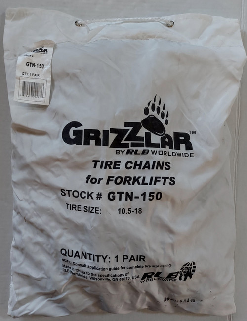 Grizzlar GTN-150 Net style Forklift chain 10.5-18   