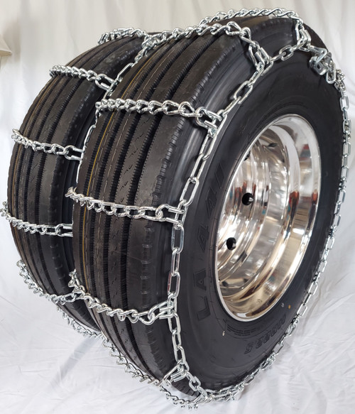 Grizzlar GSL-4245 Alloy Truck Ladder Twist Dual Triple Link Tire Chains 10.00-20 11-22.5 285/70-24.5 10.00/90-20 13/80-20