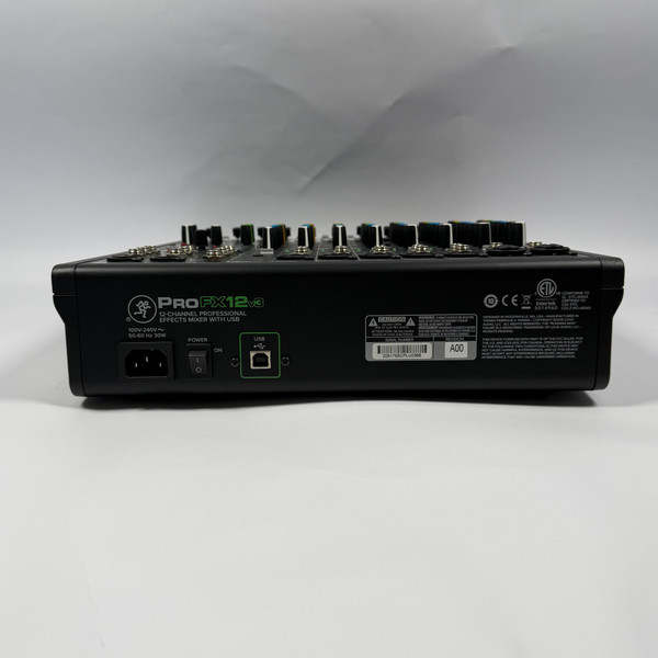 Mackie ProFX12v3 12-Channel Professional Effects Mixer Tested & Working No Cables READ