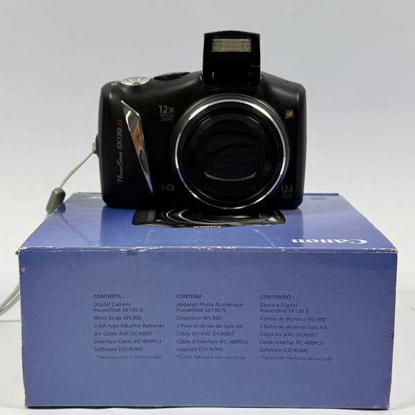 Canon PowerShot SX130 IS 12.1MP Digital Camera Black Tested