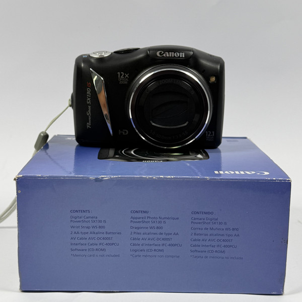 Canon PowerShot SX130 IS 12.1MP Digital Camera Black Tested