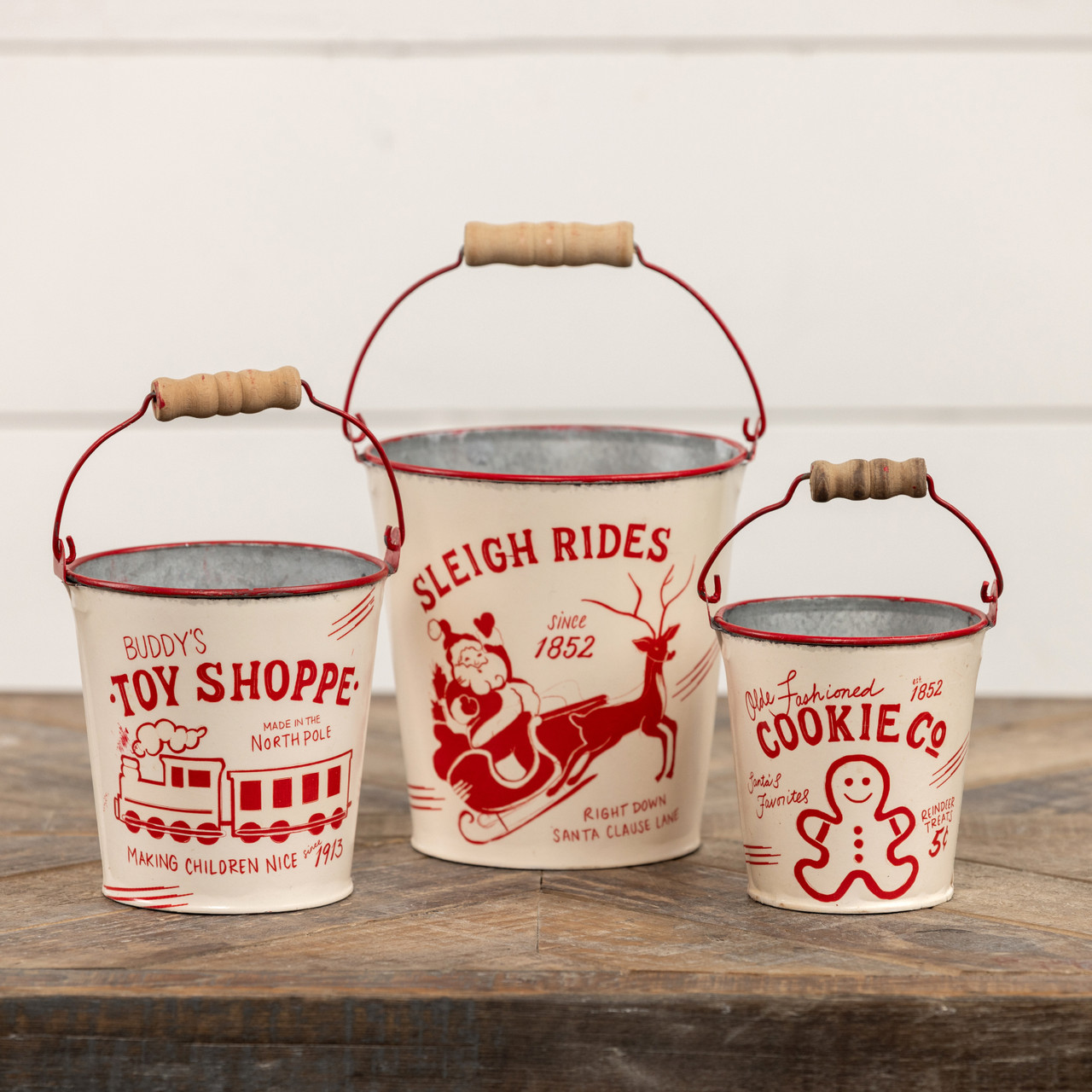 SET/ 3 SLEIGH RIDES BUCKETS - Ragon House