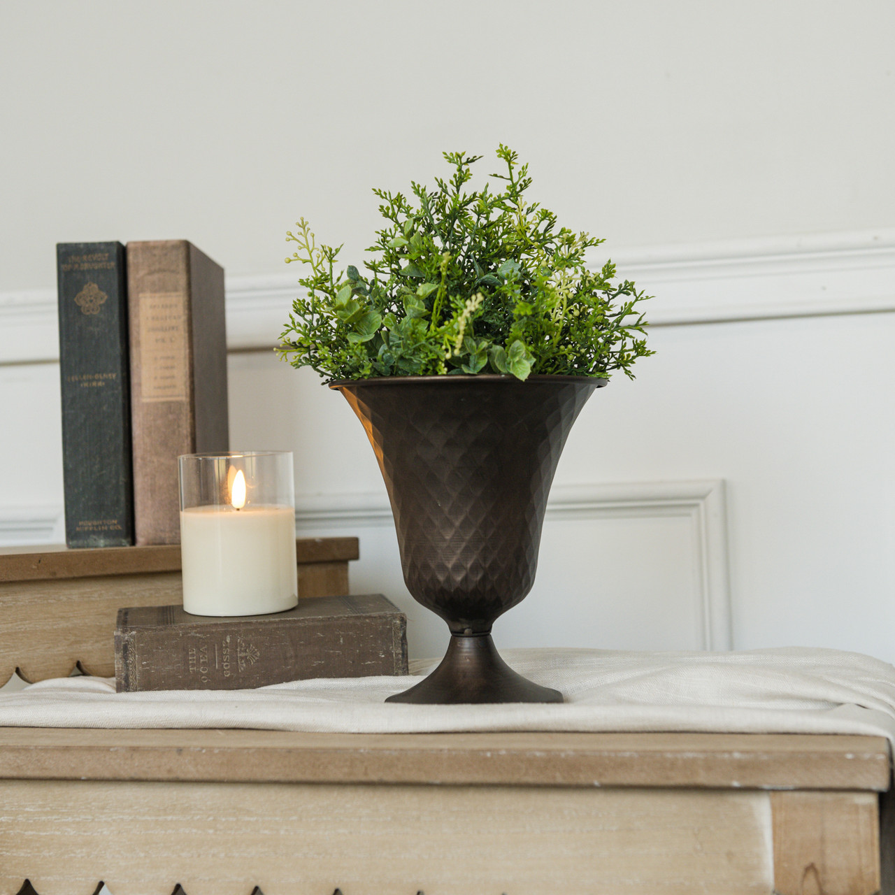 7.5" FLARED BRONZE VASE
