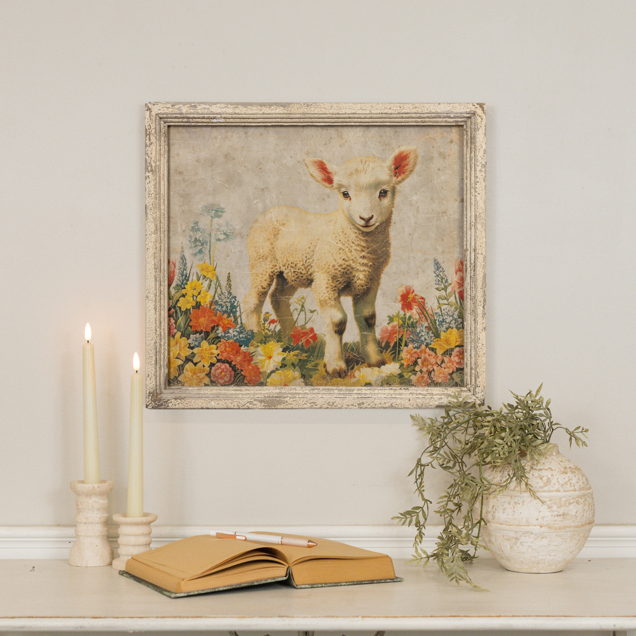 FRAMED BABY LAMB PRINT