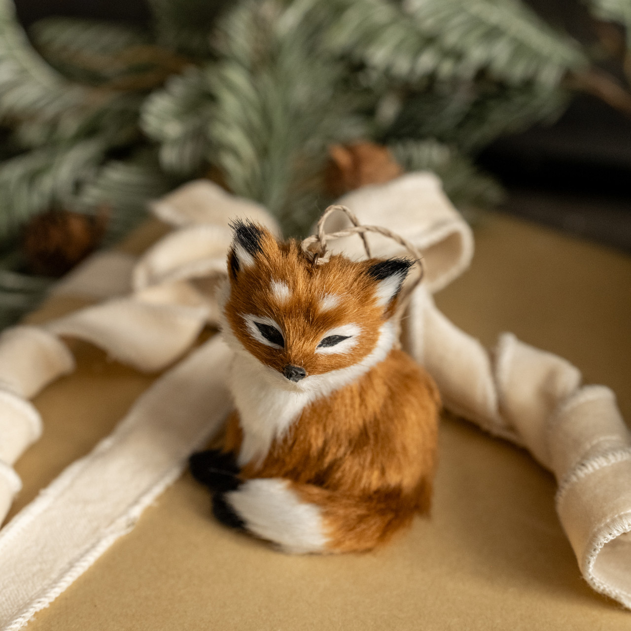 FUR FOX ORNAMENT