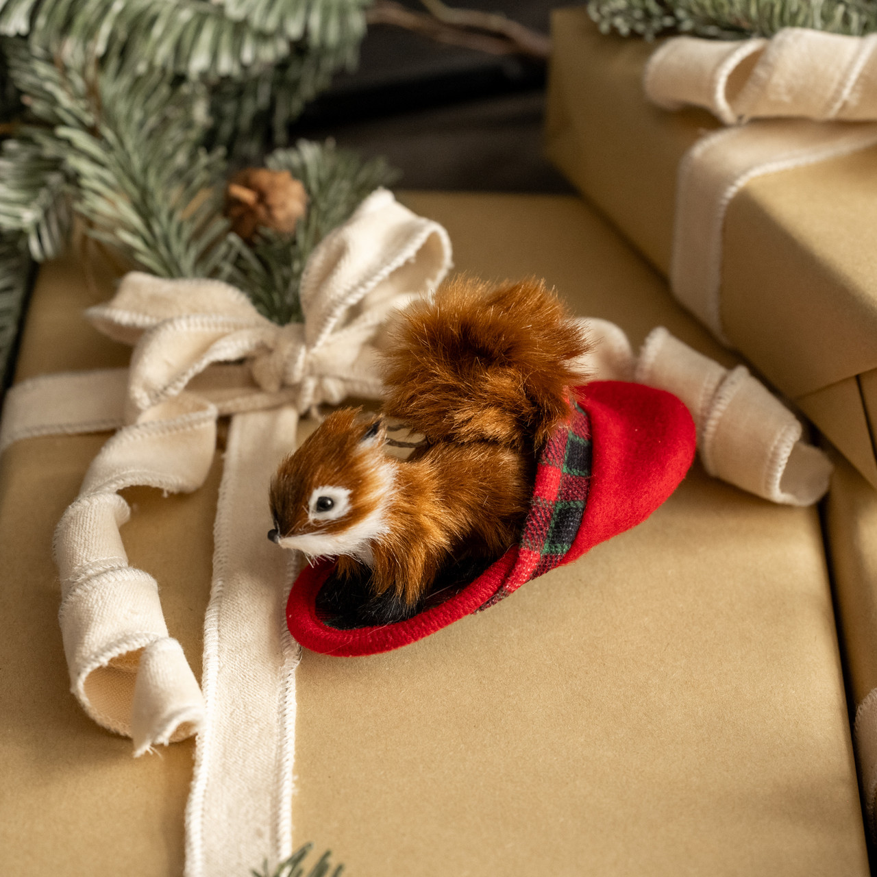 SQUIRREL IN SLIPPER ORNAMENT