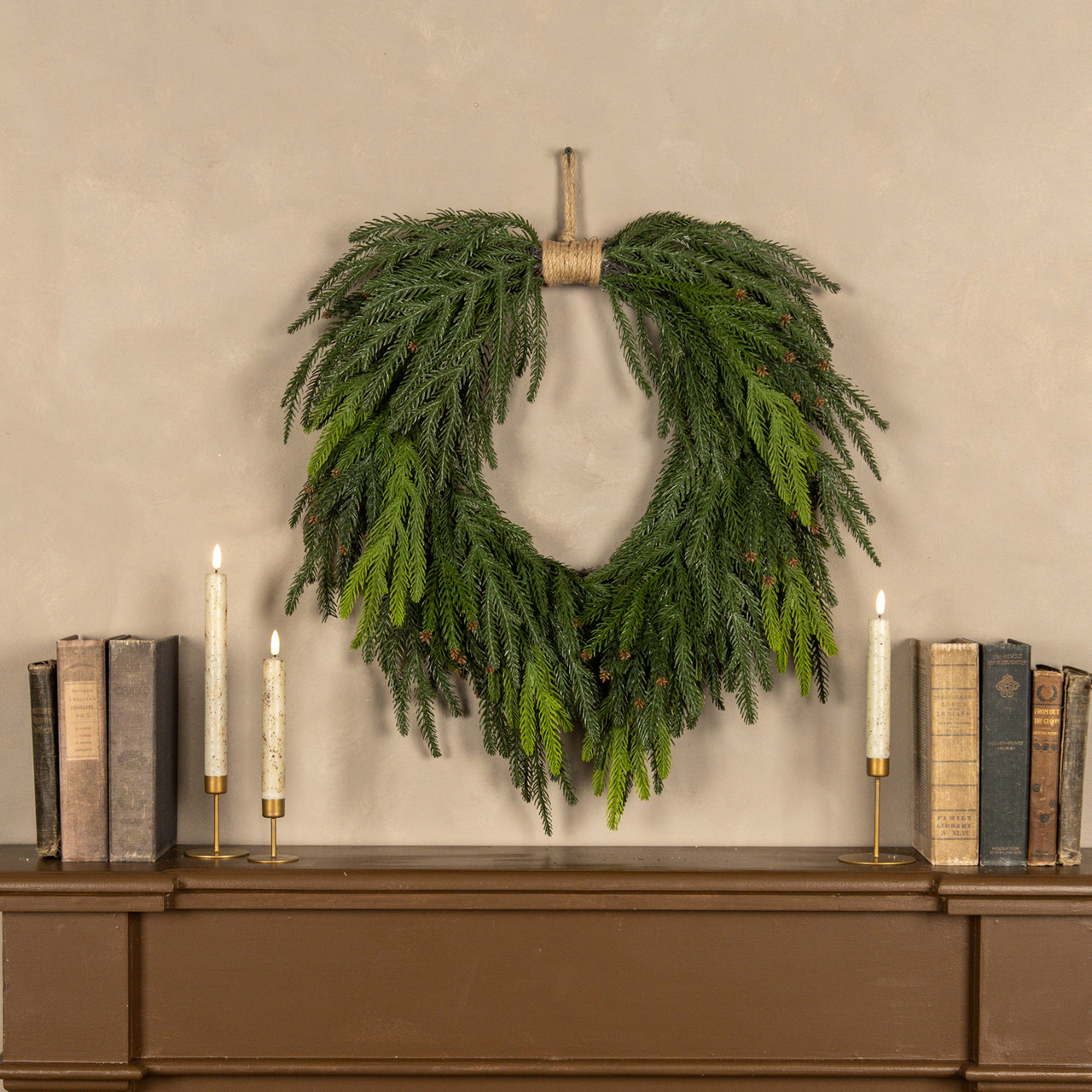 24" MINI PINECONE & PINE KNOTTED WREATH