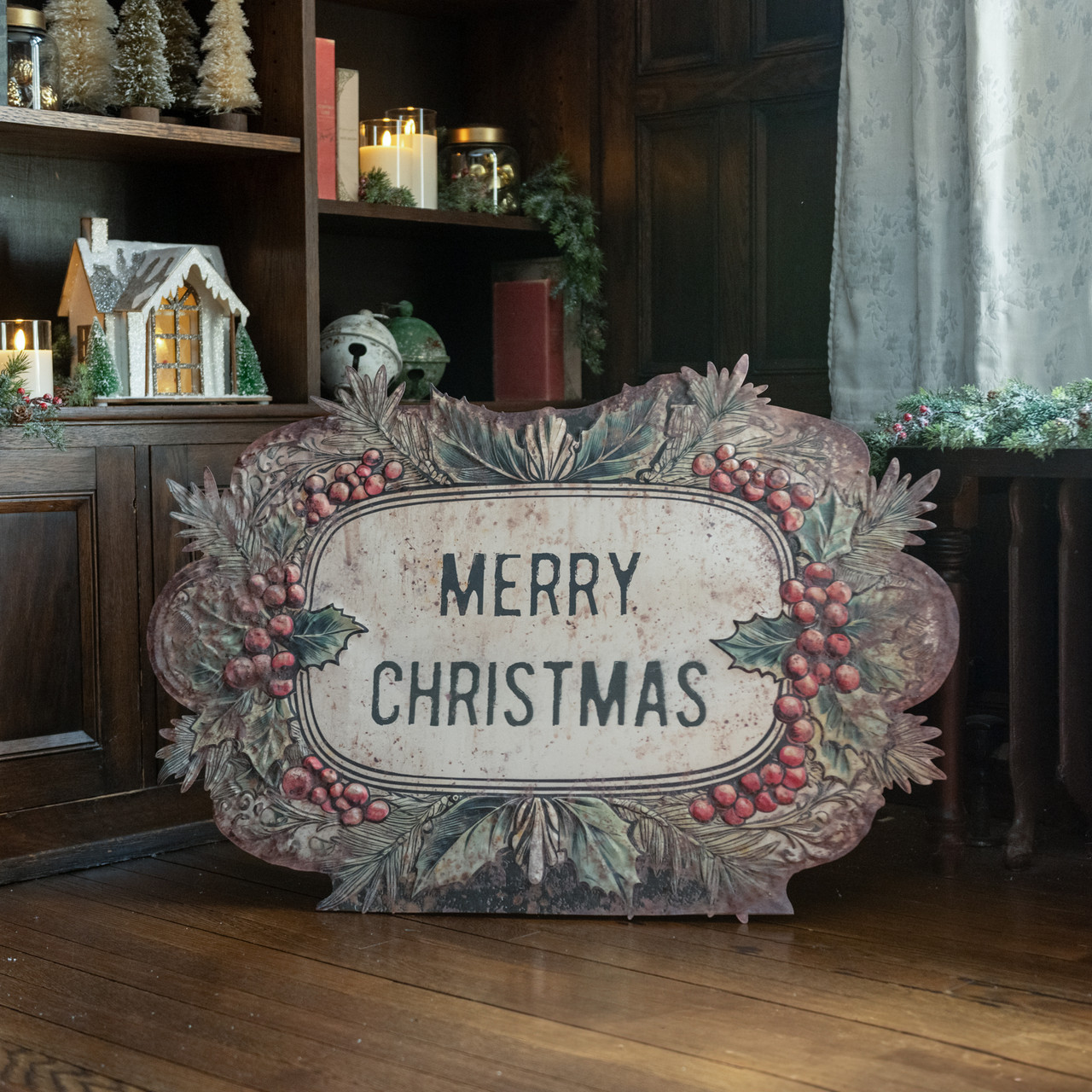 35.75" MERRY CHRISTMAS METAL DUMMY BOARD
