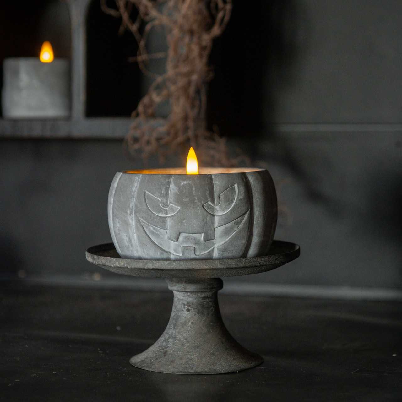 3.5" JACK-O-LANTERN 3D FLAME CANDLE