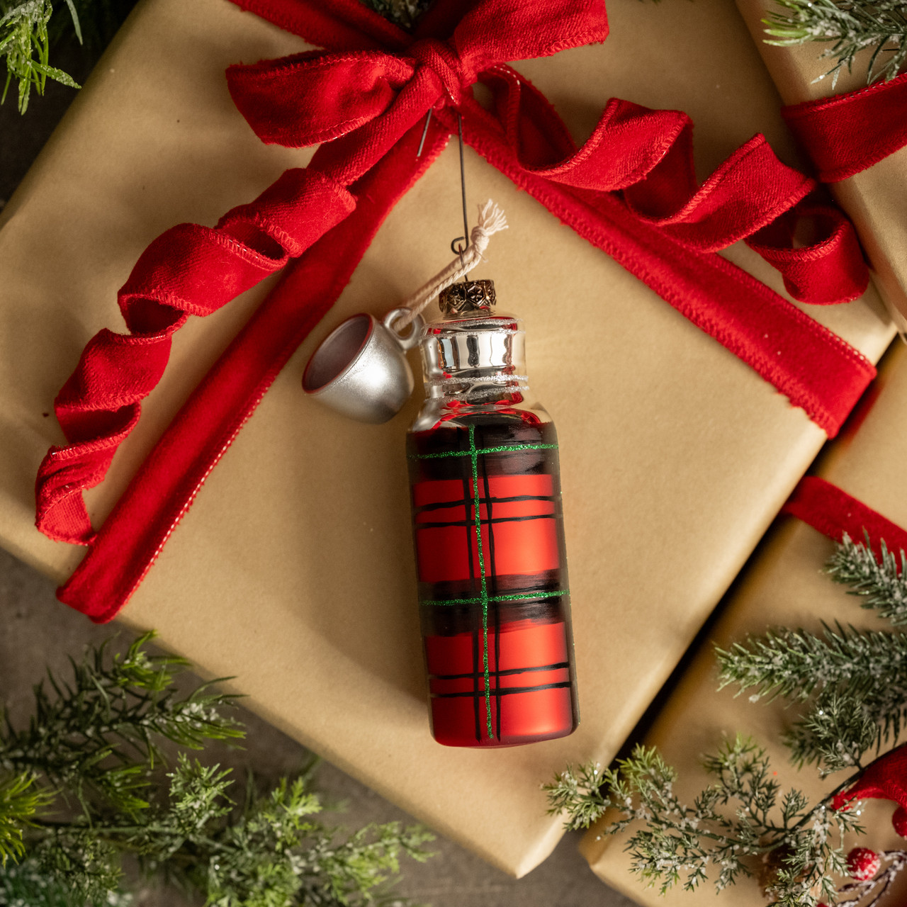PLAID THERMOS ORNAMENT