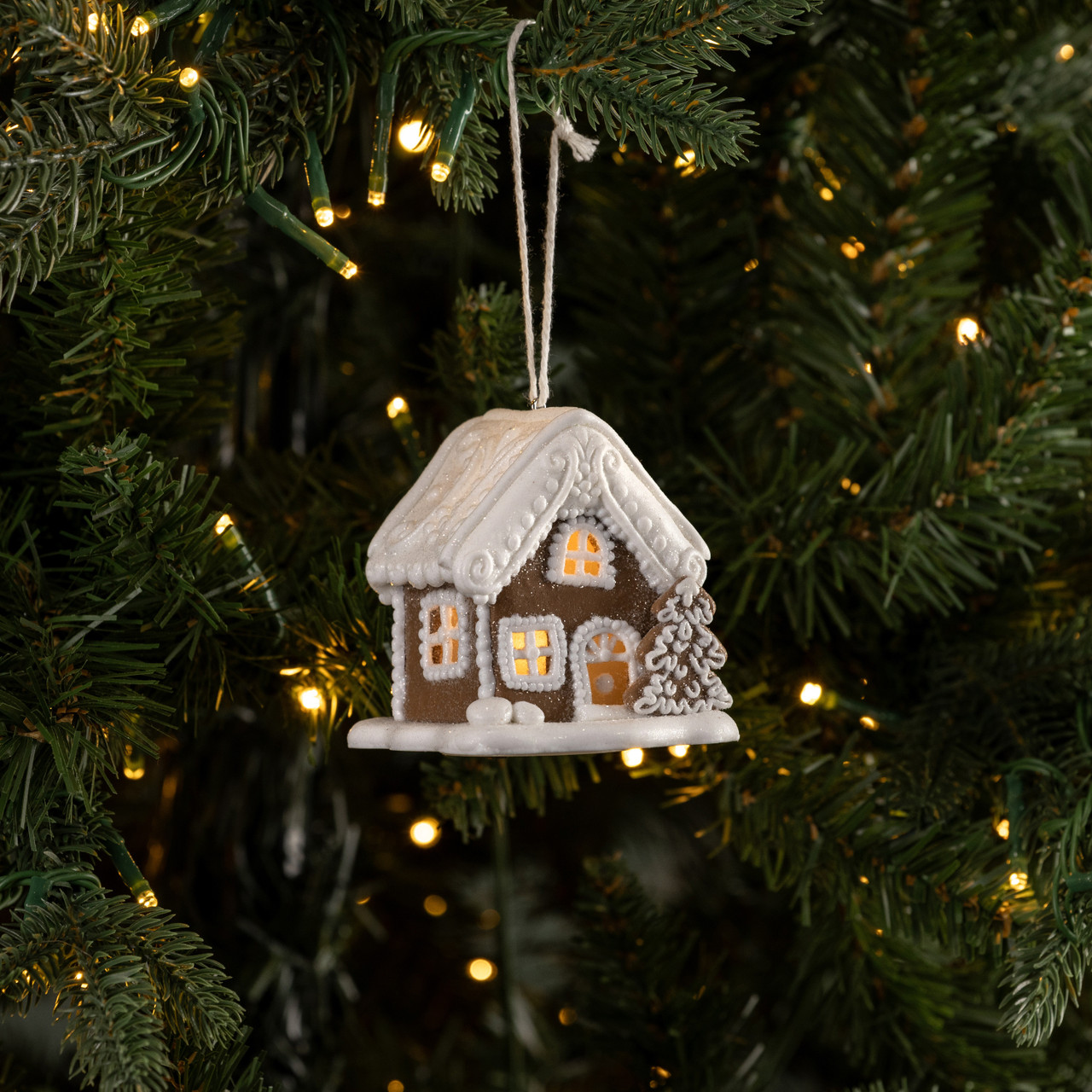 Lighted Gingerbread House Ornament main image 1