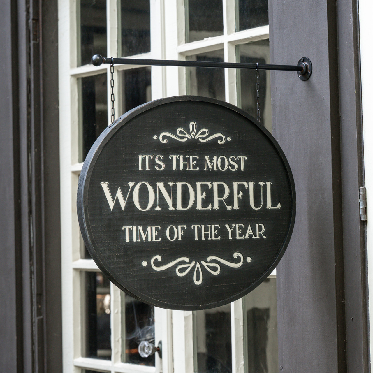 WONDERFUL TIME OF THE YEAR WOODEN HANGING SIGN