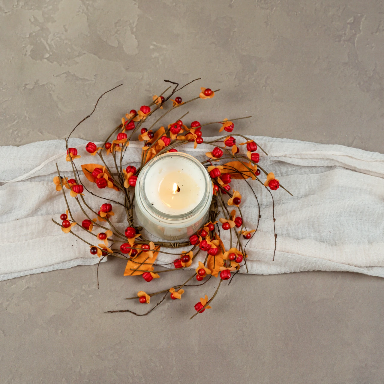 9" BITTERSWEET CANDLE RING