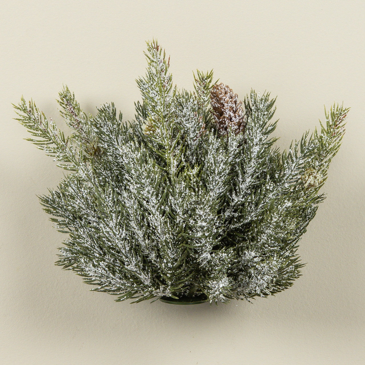 7.5" WHITE SPRUCE BALL W/ MINI PINECONES