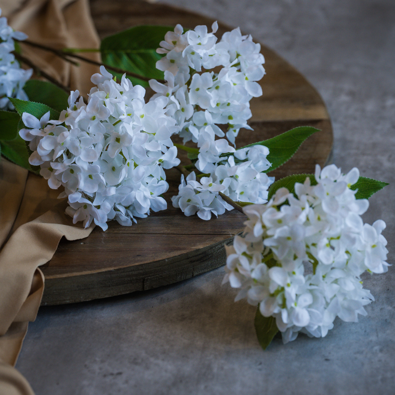 44" WHITE HYDRANGEA SPRAY