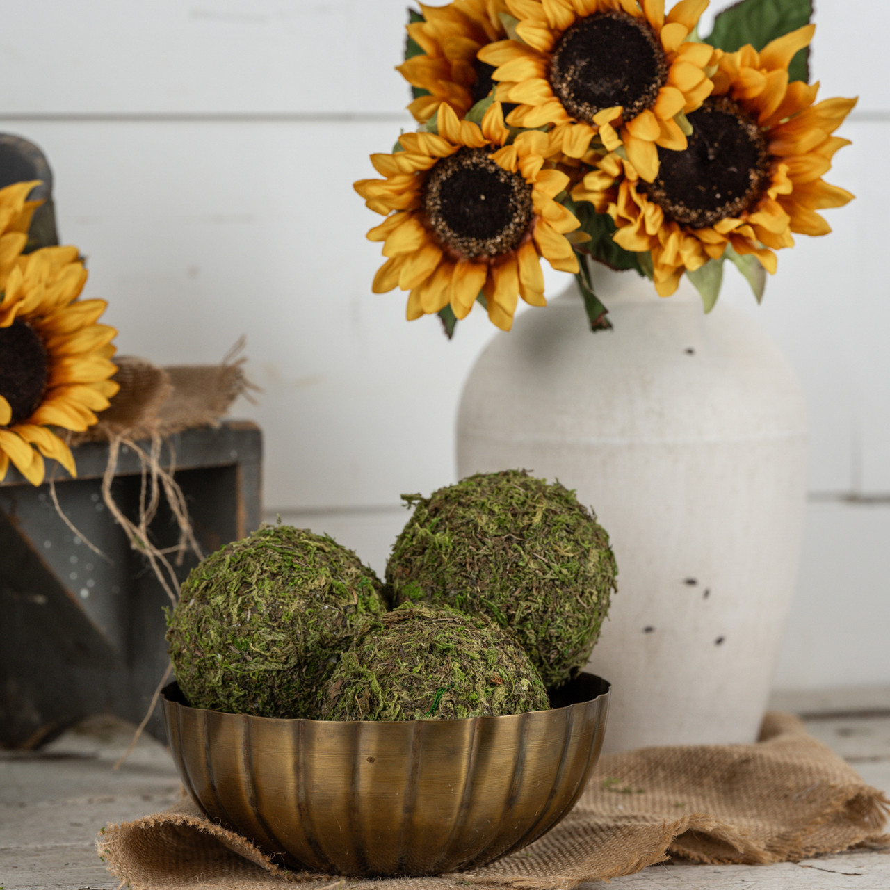 SET/3 MOSS BALLS BOWL FILLER