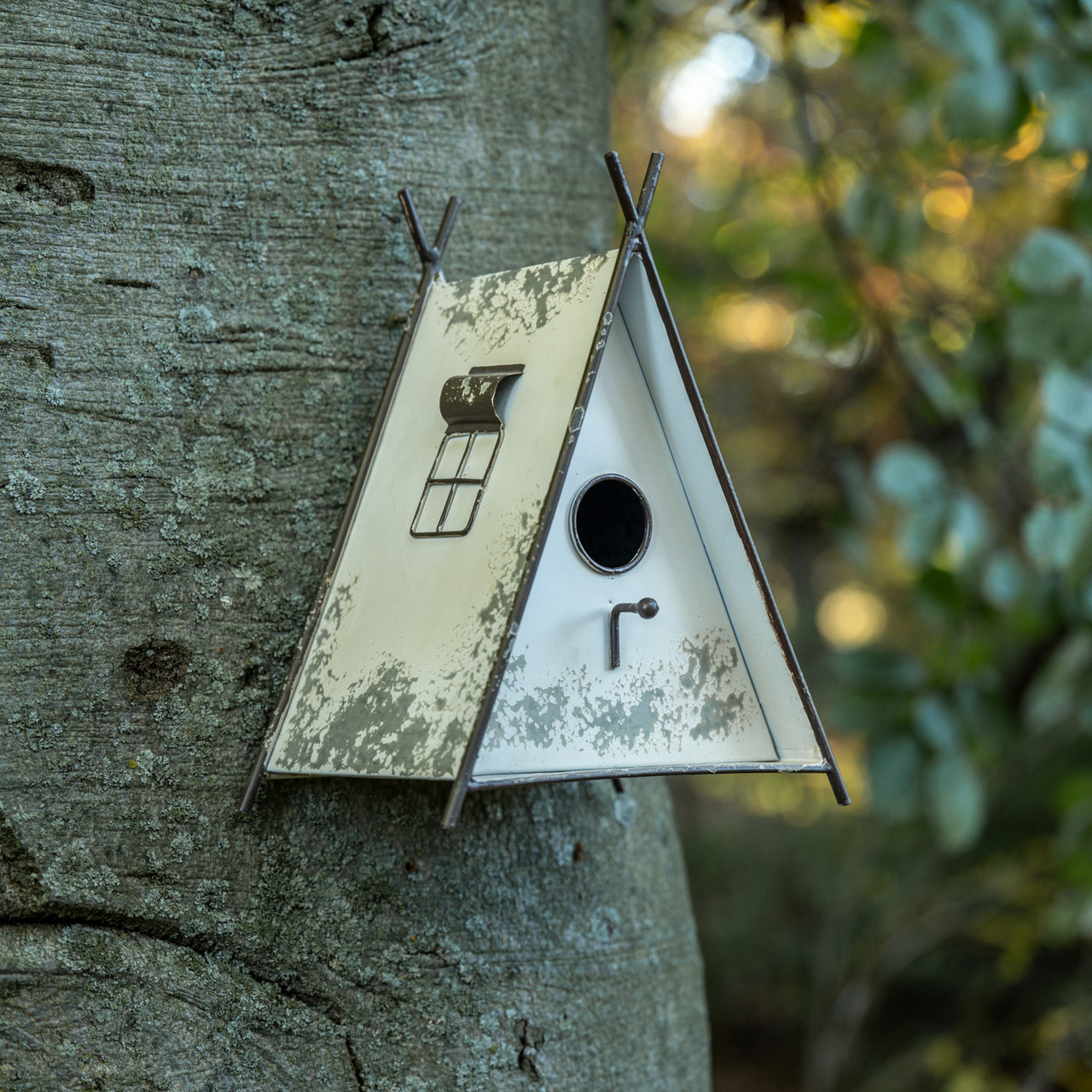 WHITE TENT BIRDHOUSE