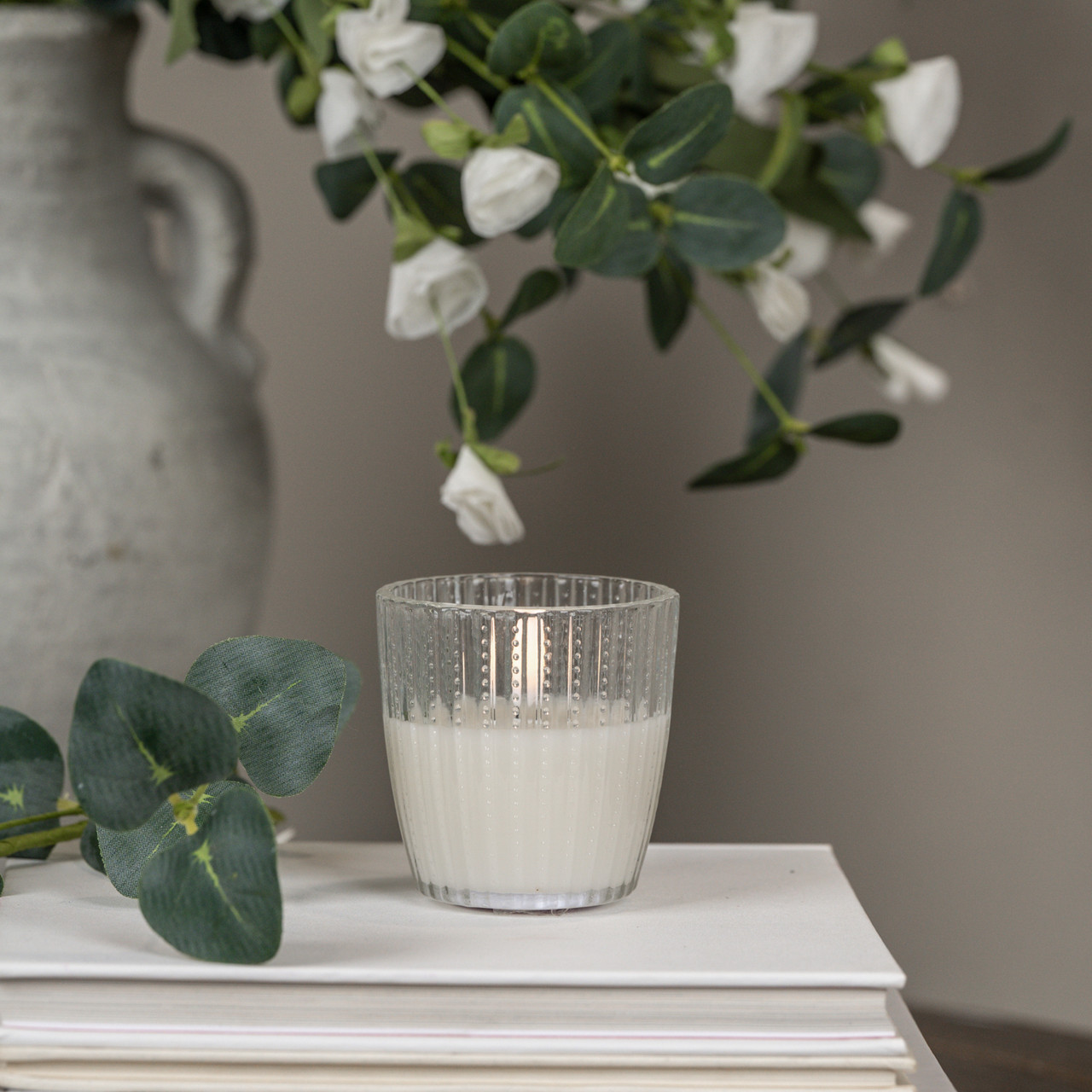3" BEADED GLASS 3D FLAME CANDLE
