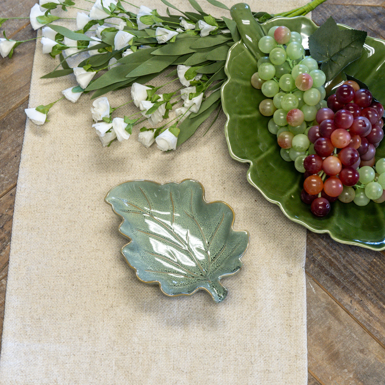 7" SAGE LEAF PLATE