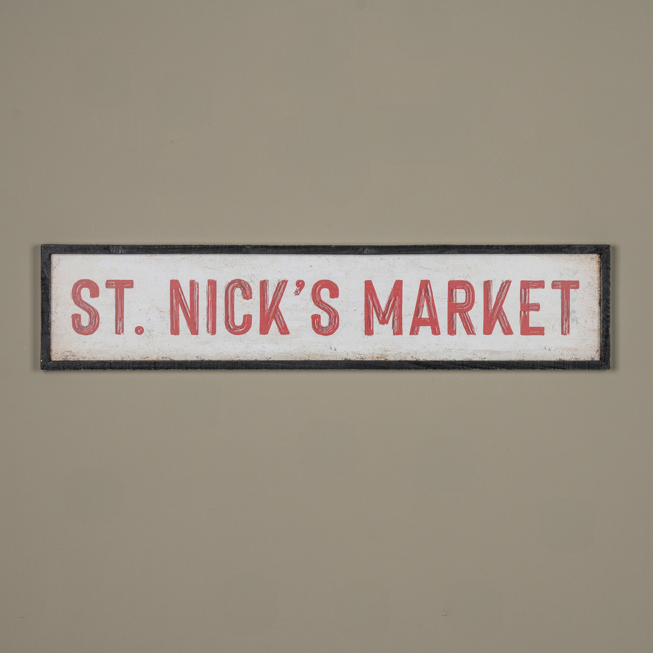 36" ST. NICK'S MARKET FRAMED SIGN