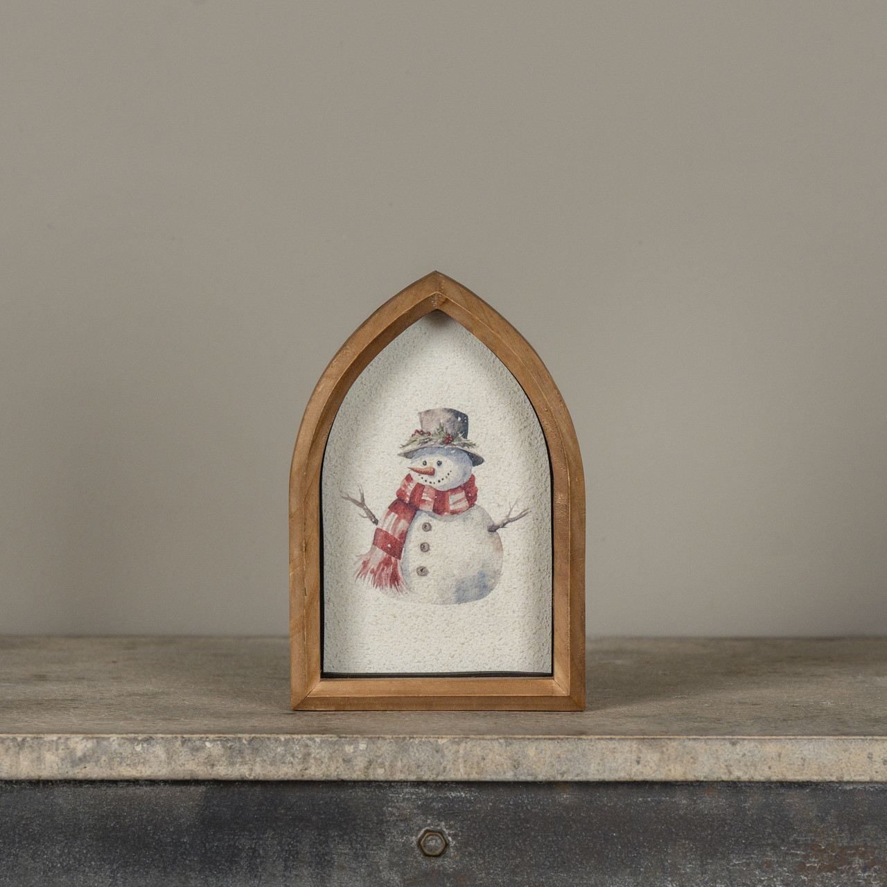 8" SNOWMAN FRAMED TABLETOP SIGN