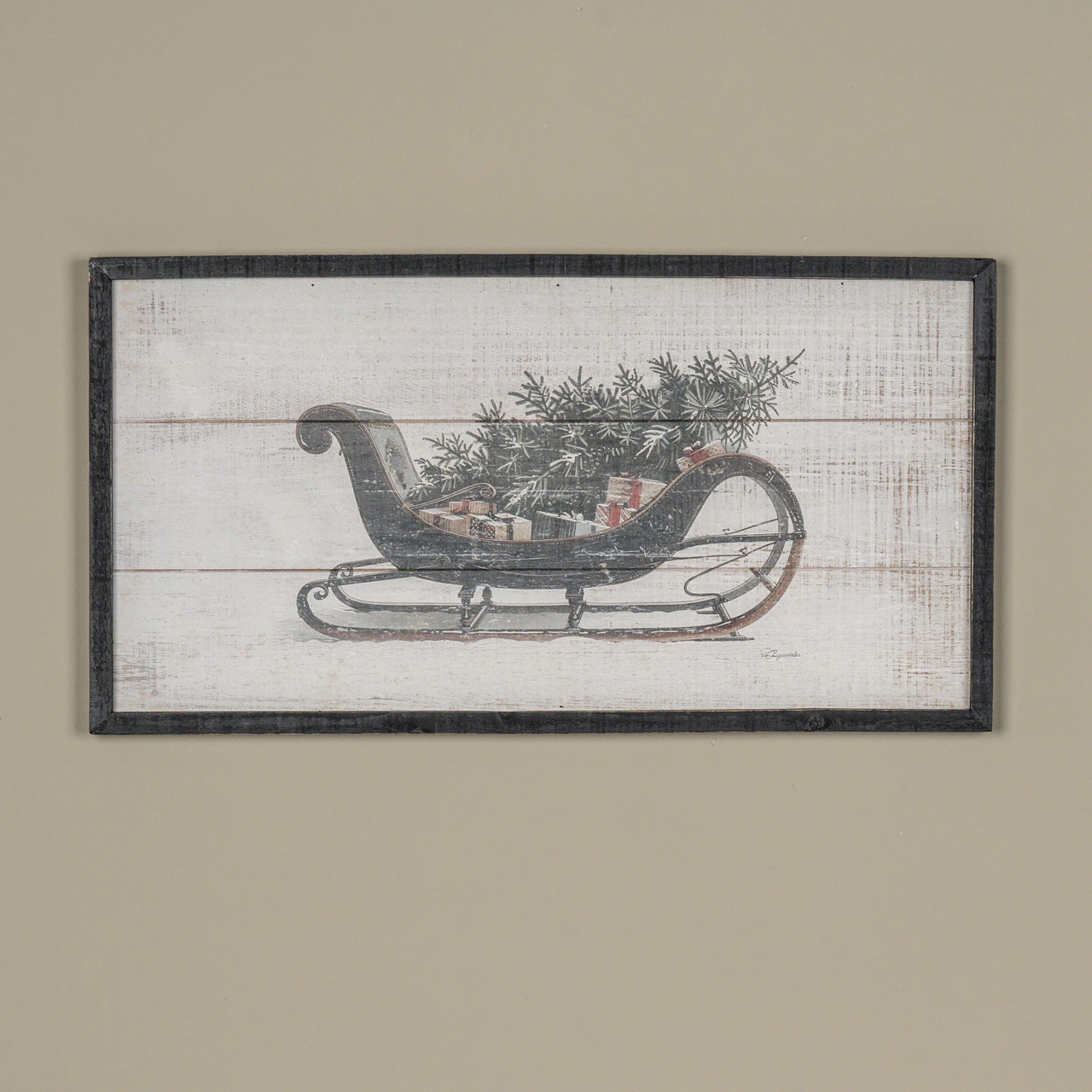 24" LOADED SLEIGH FRAMED PRINT
