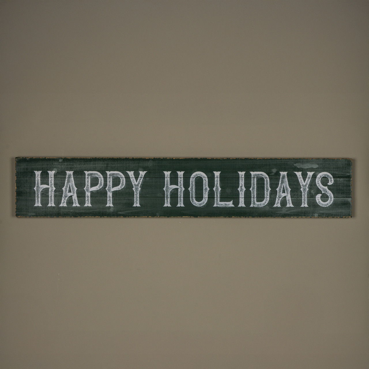 63.5" HORIZONTAL GREEN HAPPY HOLIDAYS SIGN