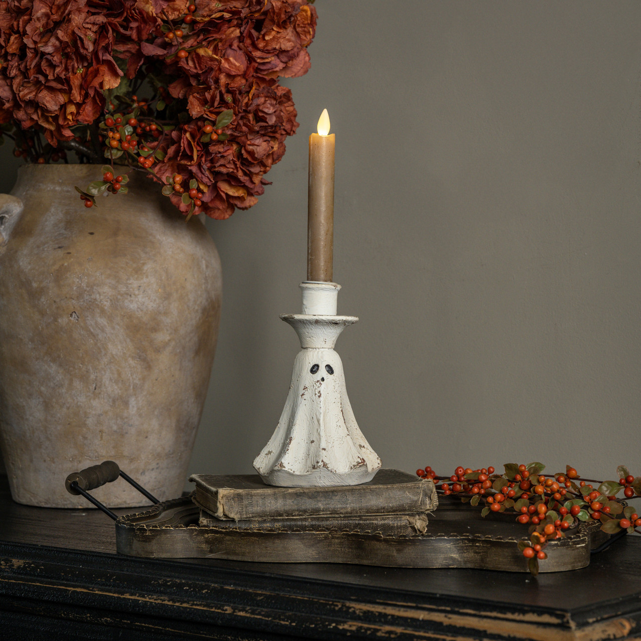 6.5" GHOST TAPER CANDLE HOLDER