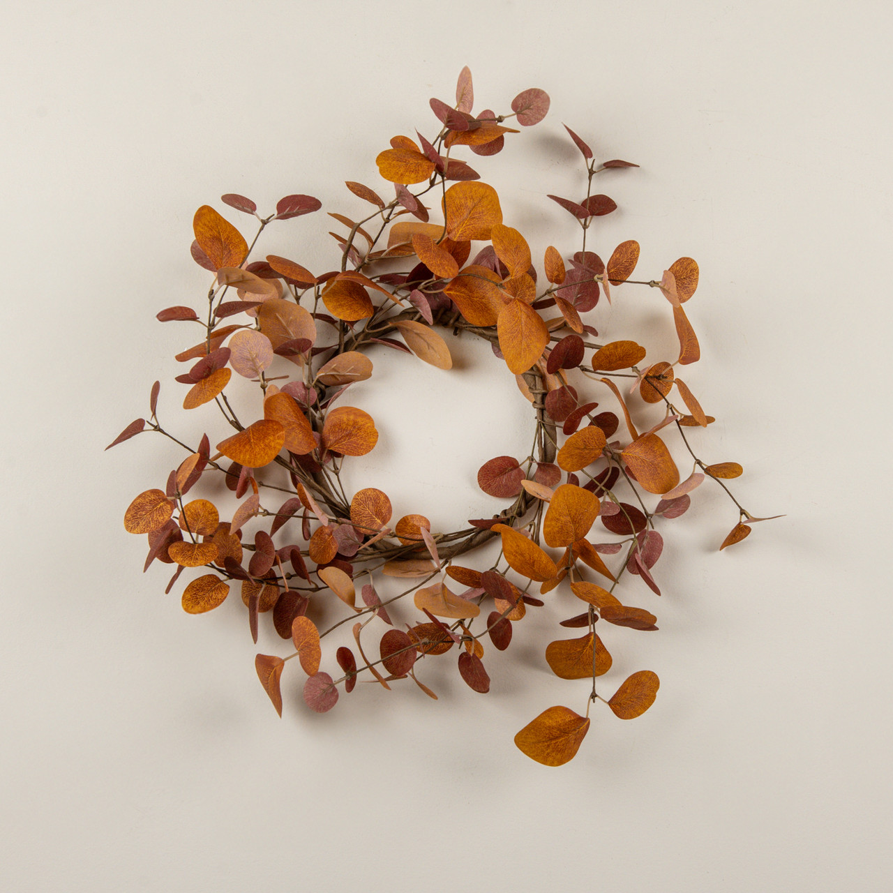 3.5" RUST EUCALYPTUS CANDLE RING