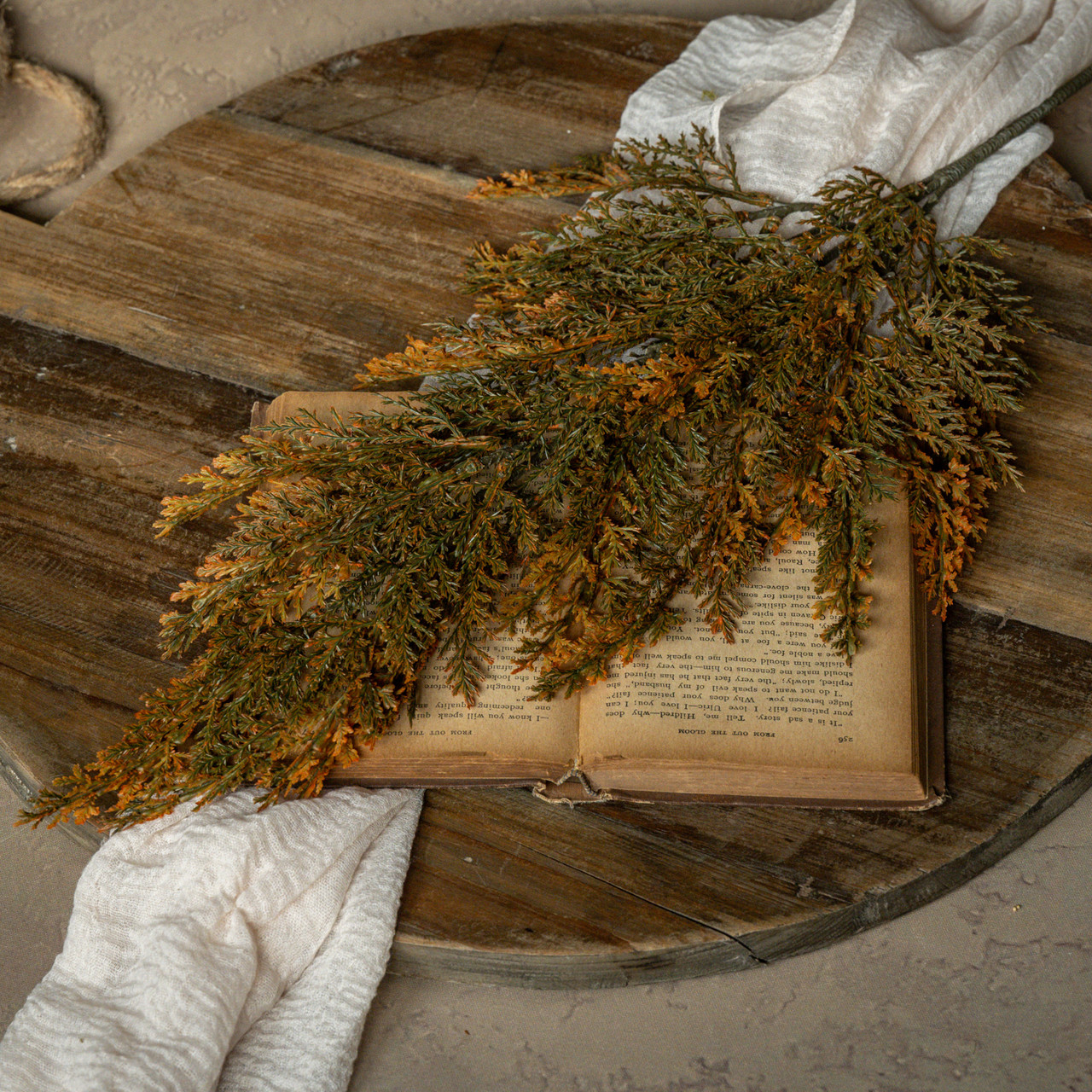 29" ORANGE TIPPED JUNIPER SPRAY