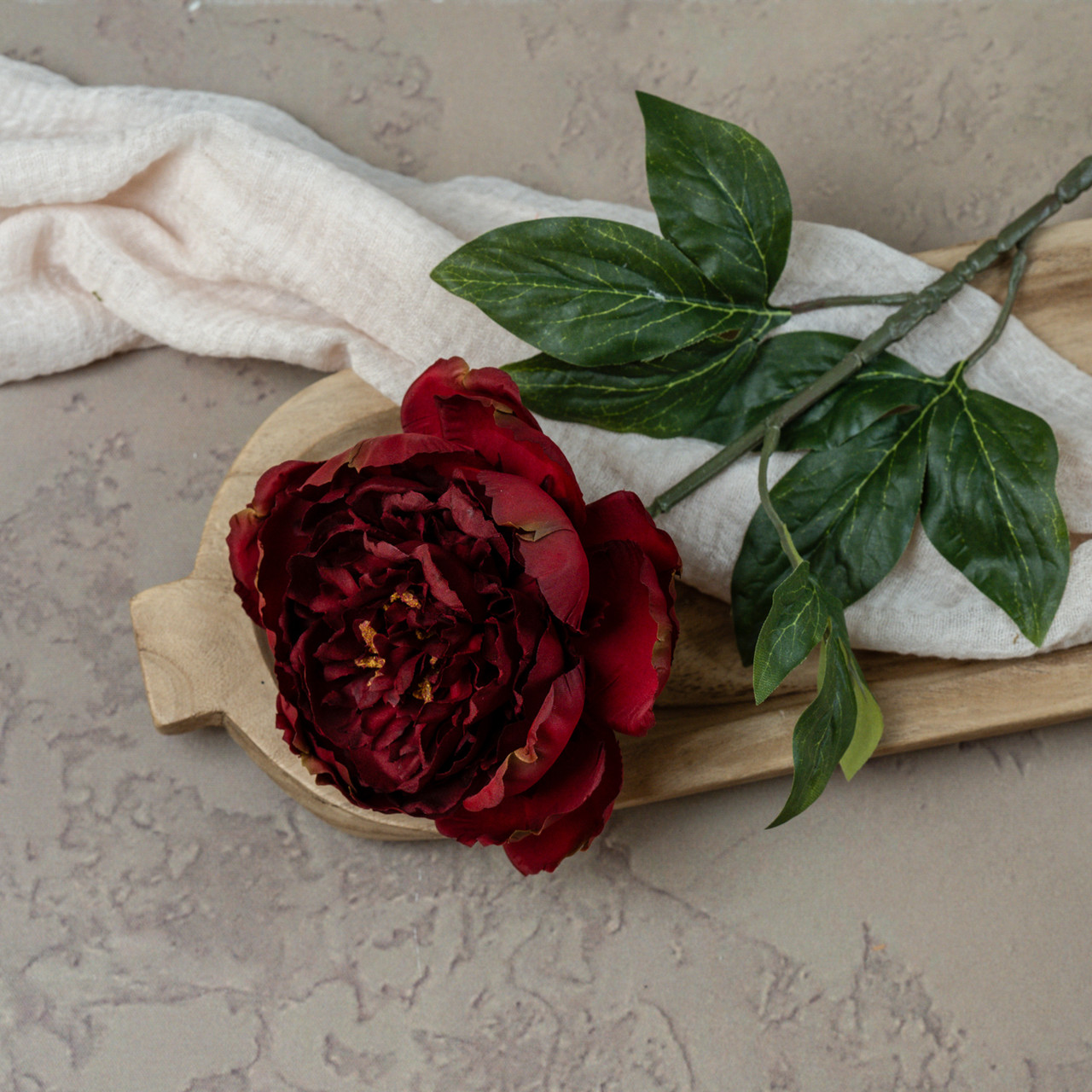 28" BURGUNDY PEONY STEM