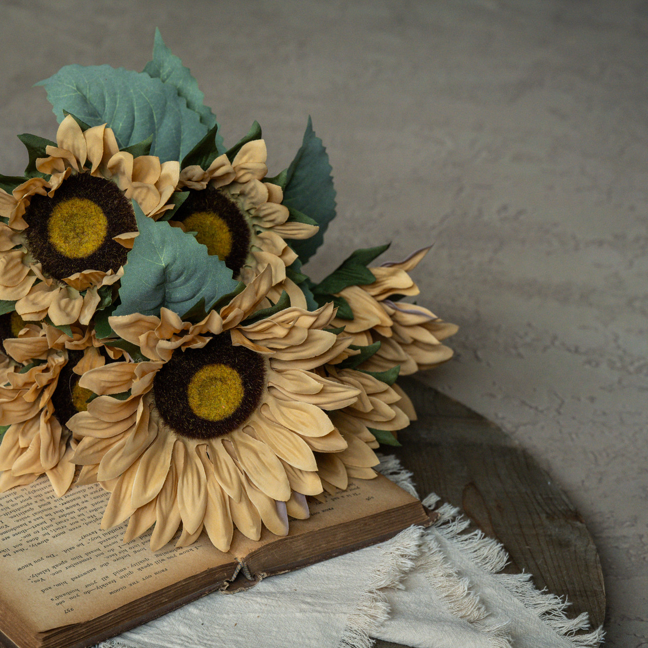 20" TAN SUNFLOWER BUSH