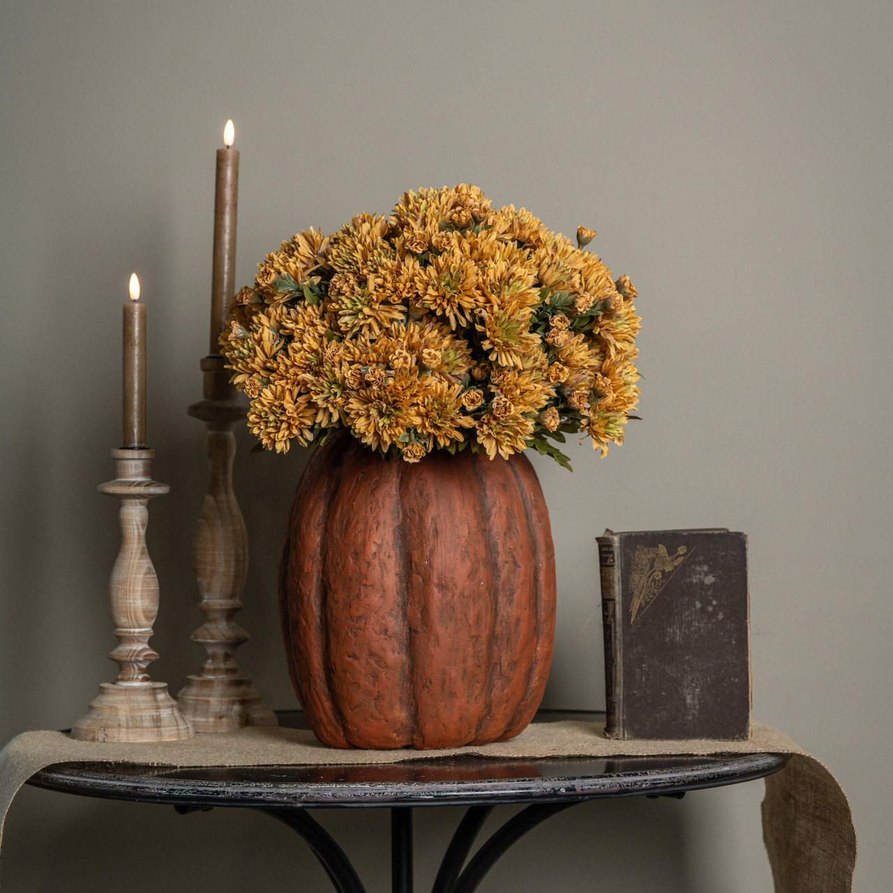 11" ORANGE PUMPKIN PLANTER
