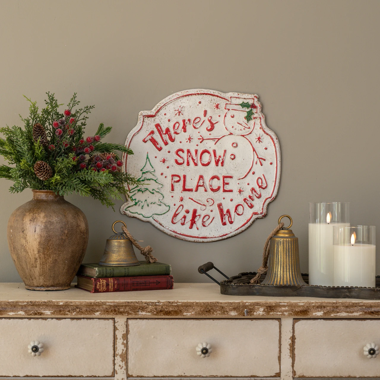 SNOW PLACE LIKE HOME METAL SIGN