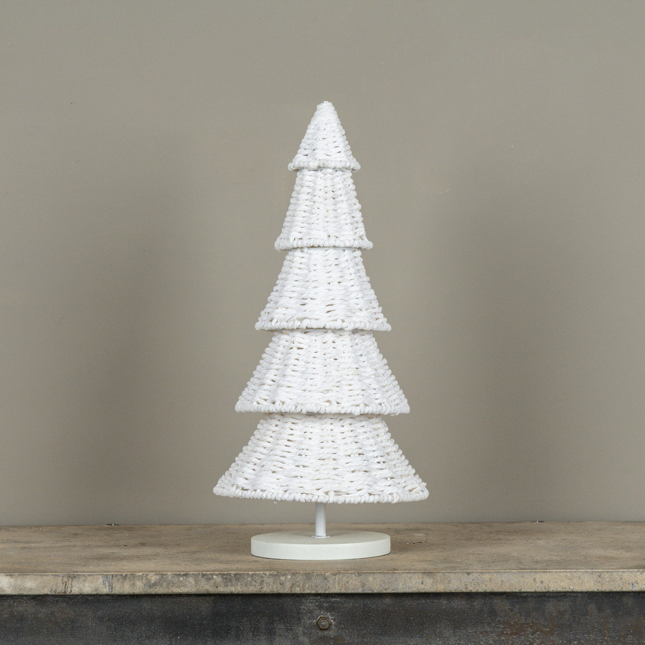 17.5" CREAM RATTAN TREE