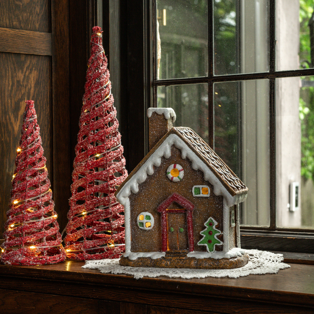 12.5" SWEETIE LIGHTED GINGERBEAD HOUSE