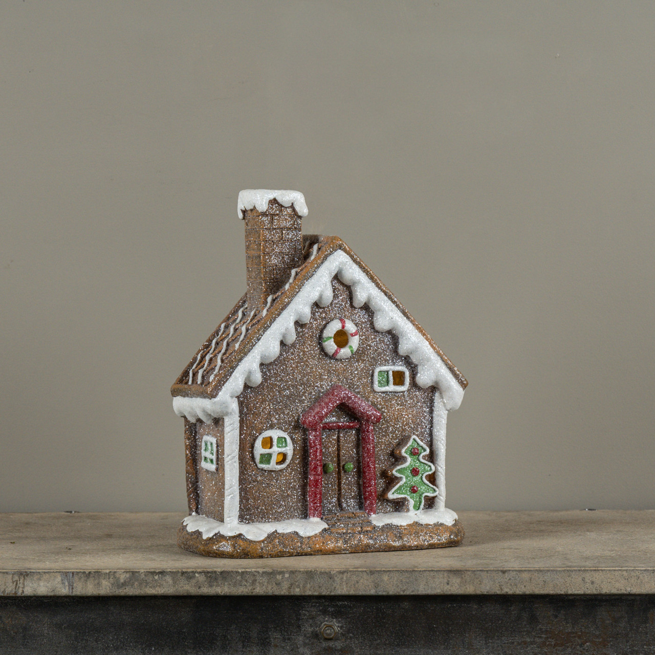 12" JOYFUL LIGHTED GINGERBREAD HOUSE