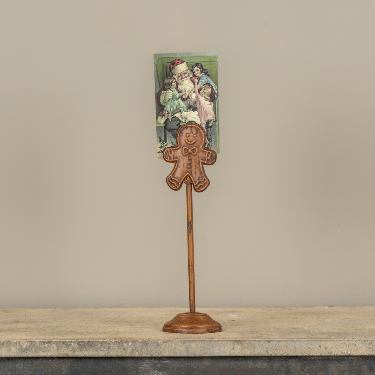 10.5" GOLD GINGERBREAD PLACE CARD HOLDER