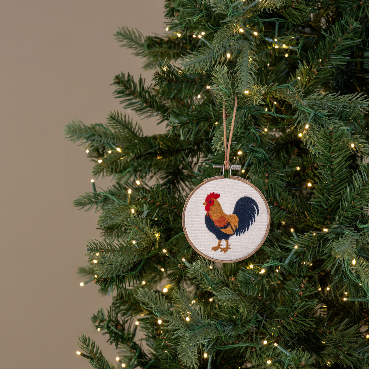 5" ROOSTER EMBROIDERED ORNAMENT