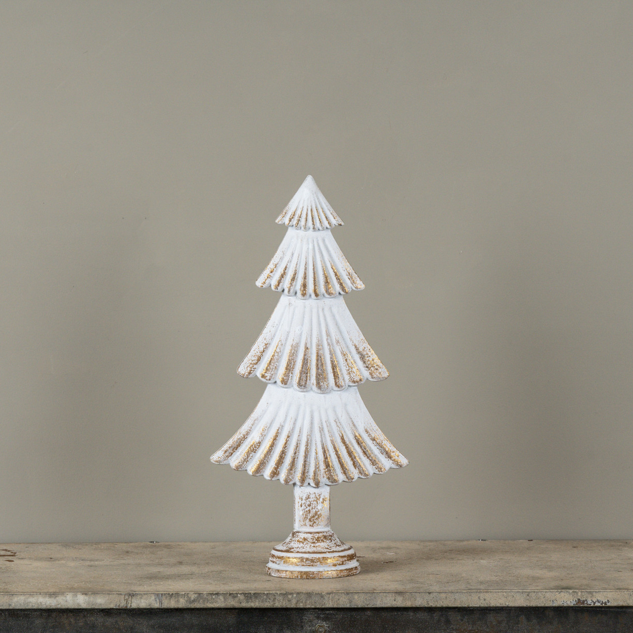 20.75" TEXTURED WHITE WOOD TREE