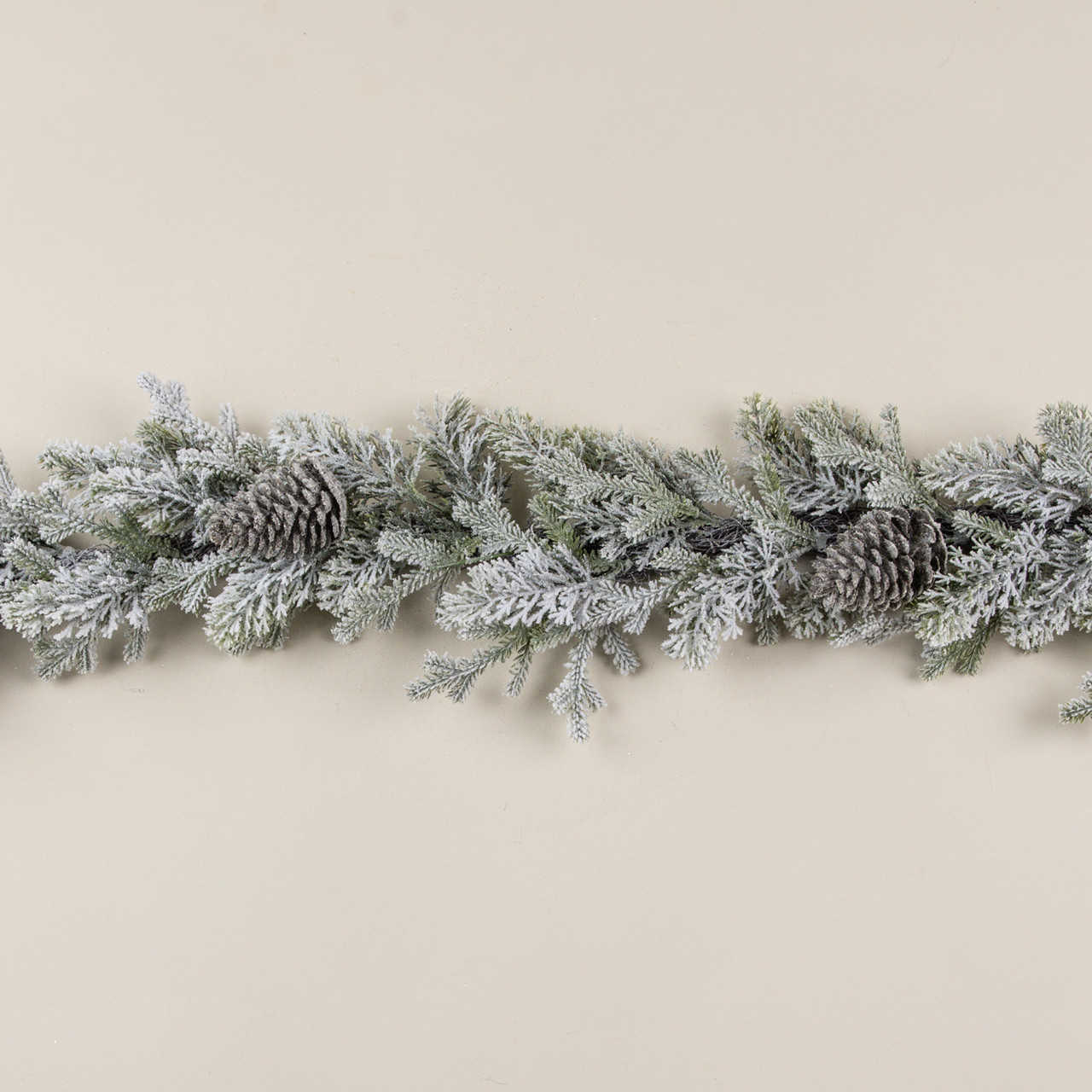 6' GLITTERED PINE & PINECONE GARLAND