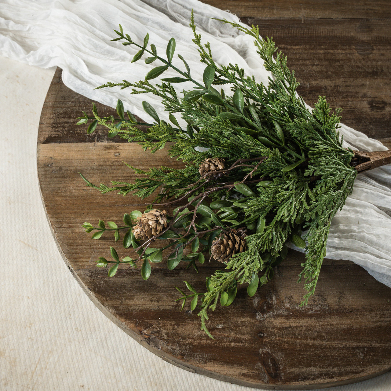 17" CYPRESS & RUSCUS BUSH