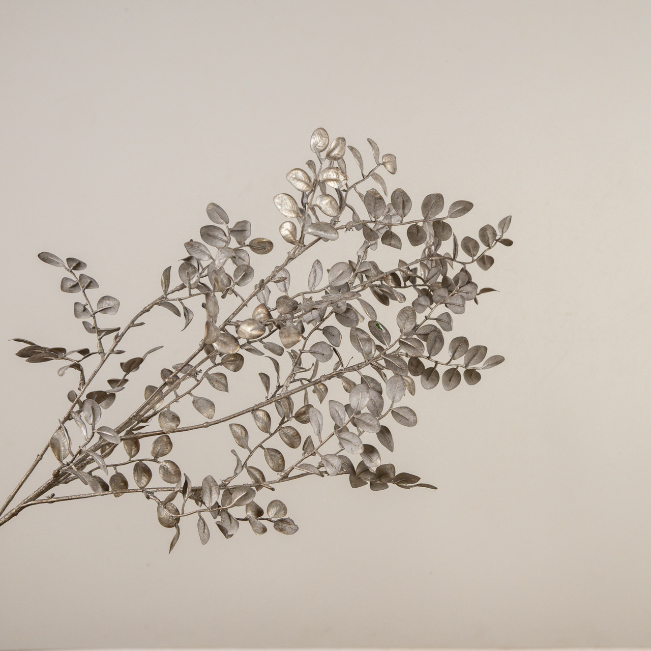 37" METALLIC GREY  BOXWOOD SPRAY