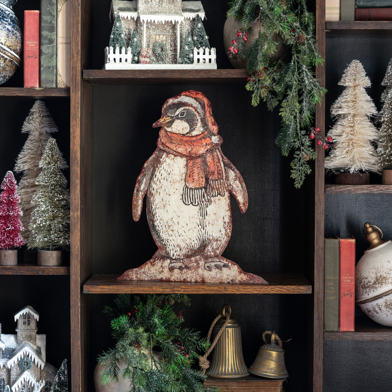 18" PENGUIN W/ SCARF METAL DUMMY BOARD