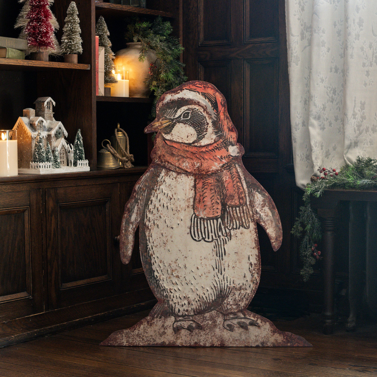 34" PENGUIN W/ SCARF METAL DUMMY BOARD