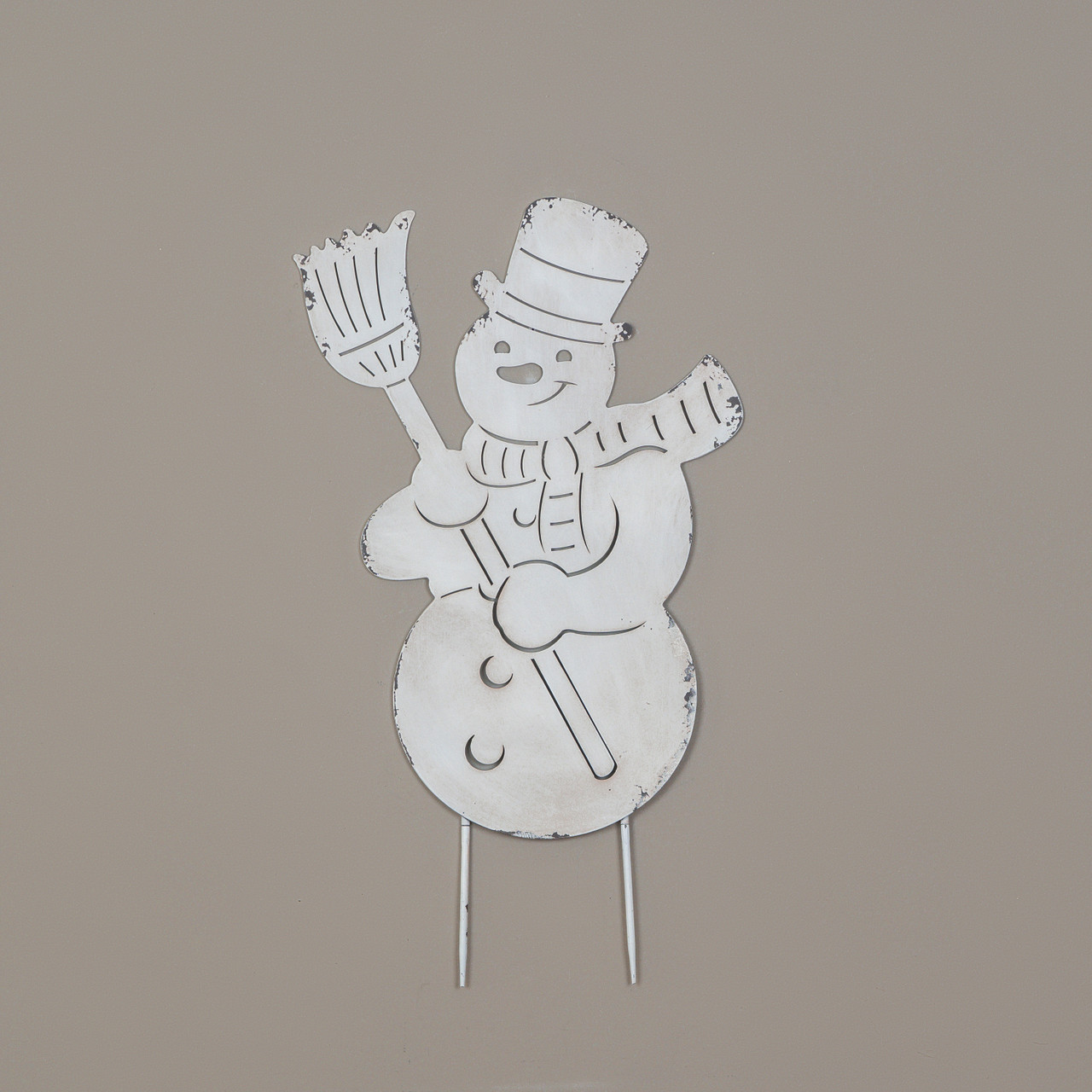 30" SNOWMAN W/ BROOM STAKE